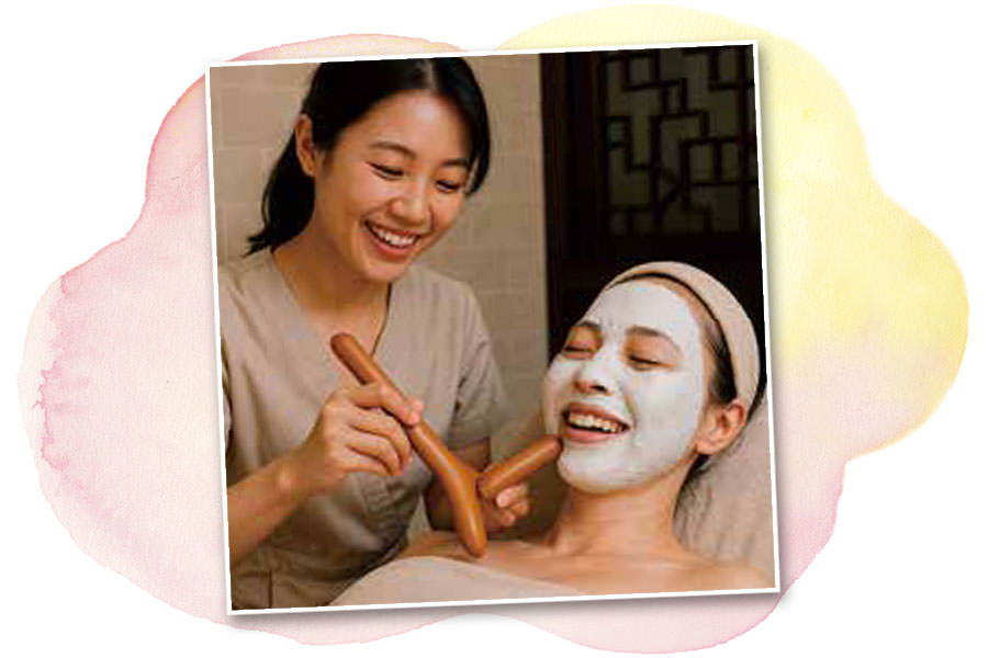 パワーツリー施術と石膏パック